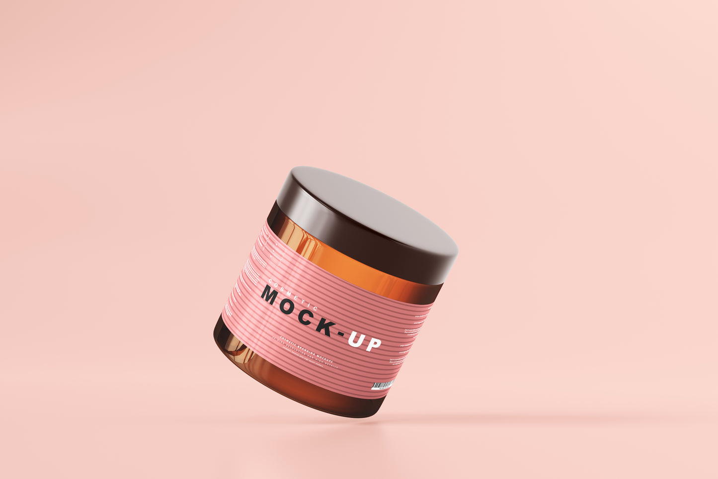 Amber Glass Cosmetic Jar Mockups