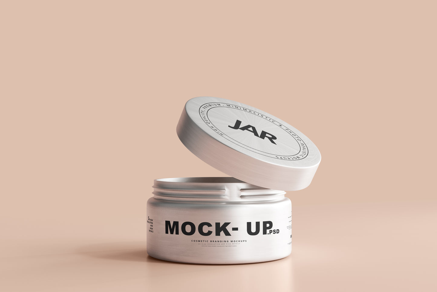 Aluminum Cosmetic Jar Mockup