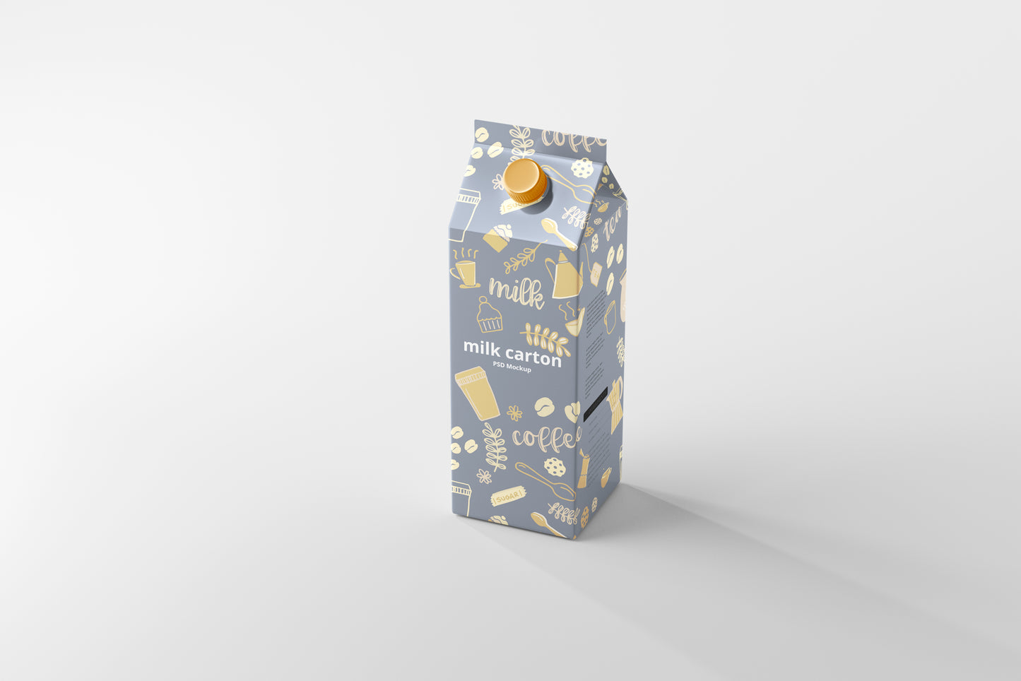 Milk Carton Box Mockup