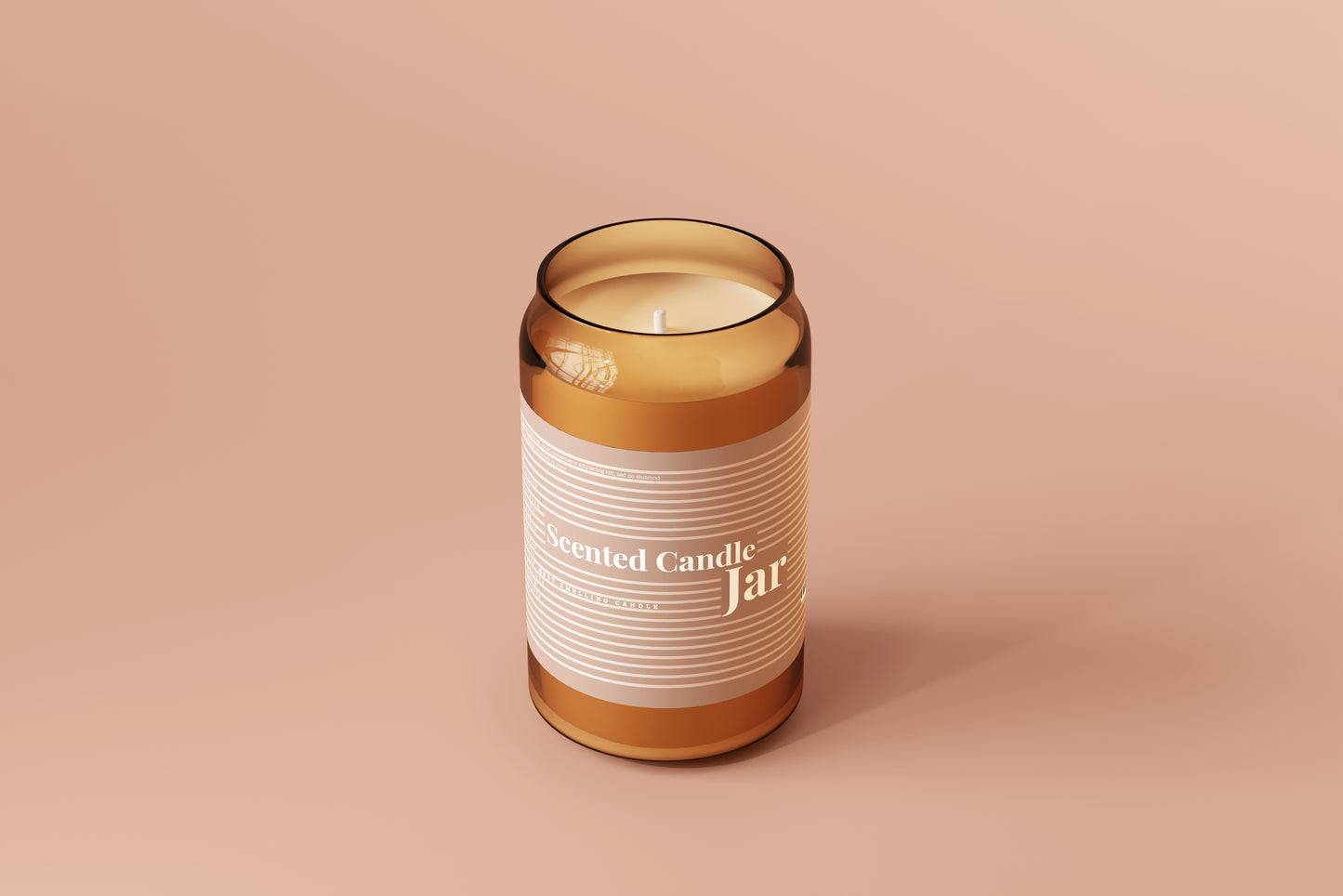 Amber Glass Candle Jar Mockups