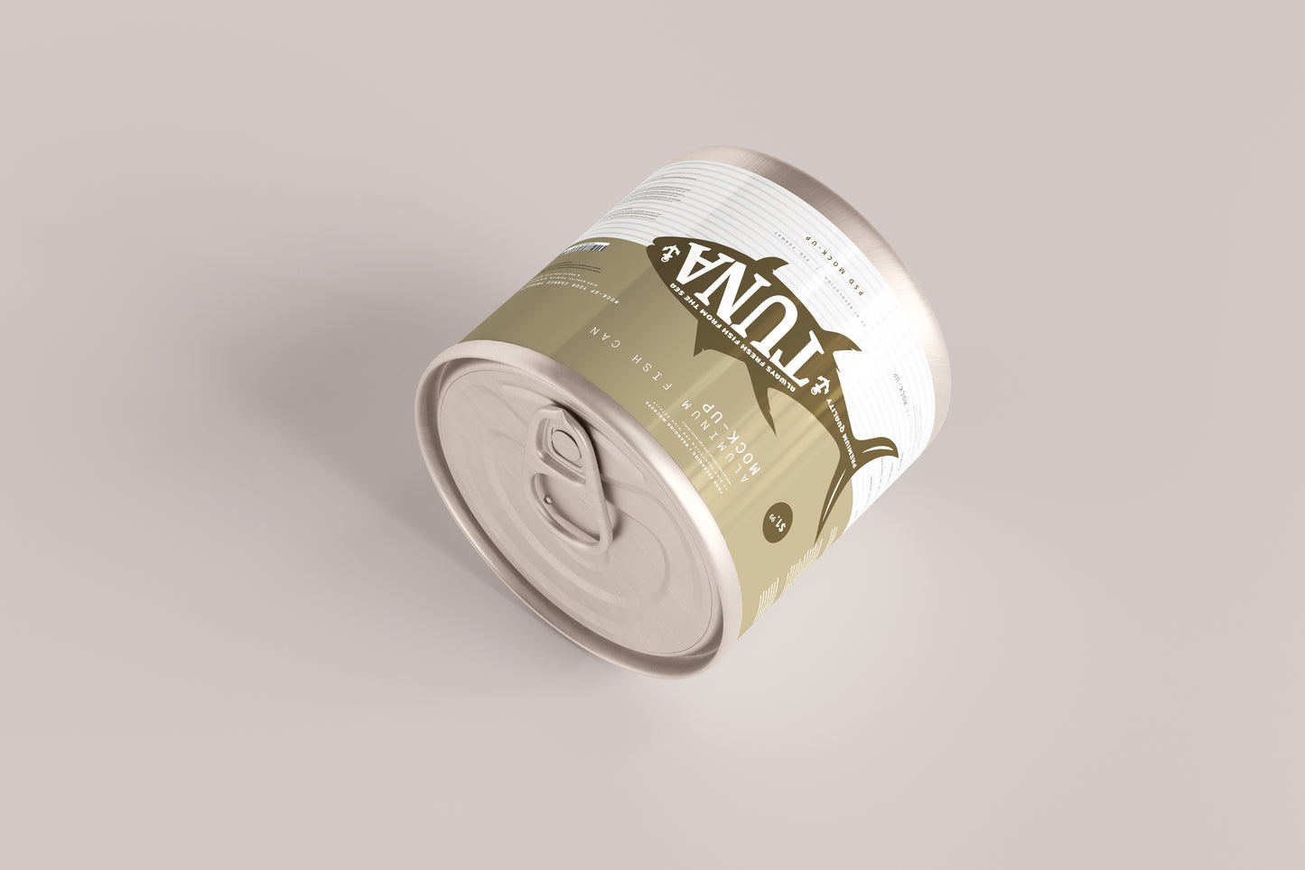 Easy Open Aluminum Food Can Mockup