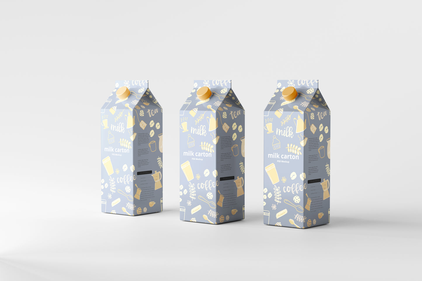 Milk Carton Box Mockup