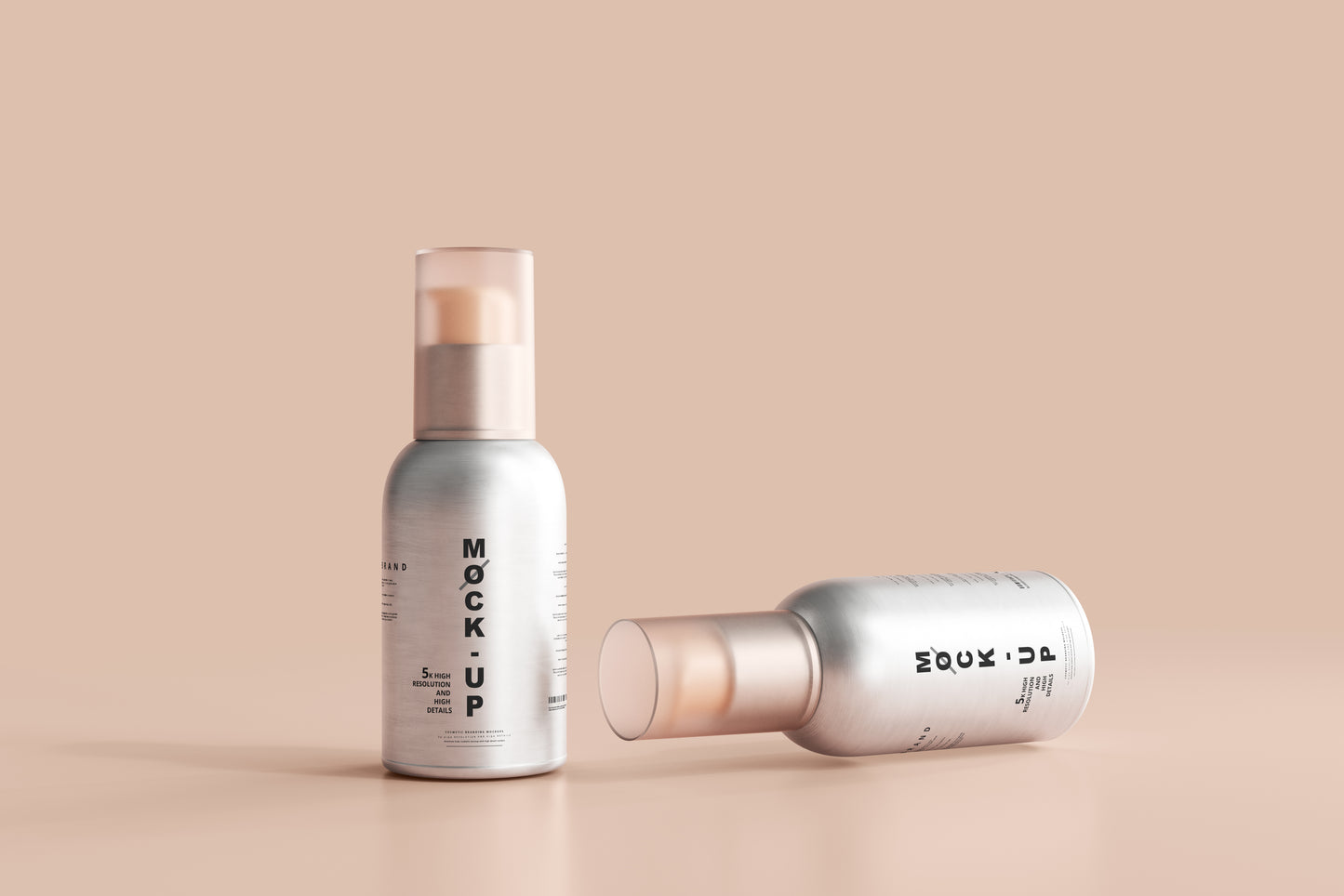 Aluminum Body Cosmetic Spray Bottle Mockup