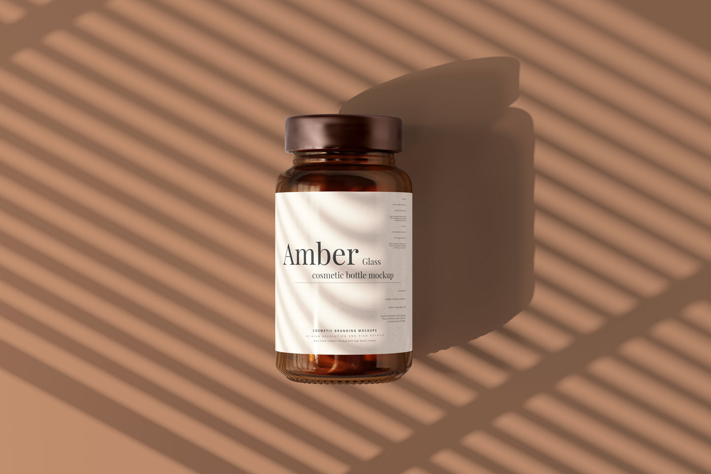 Amber Glass Jar Mockups