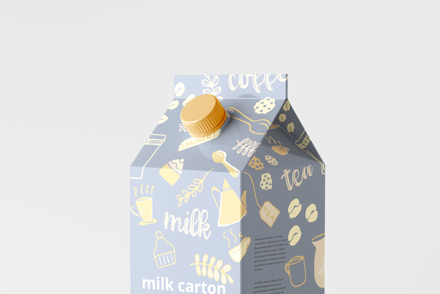 Milk Carton Box Mockup