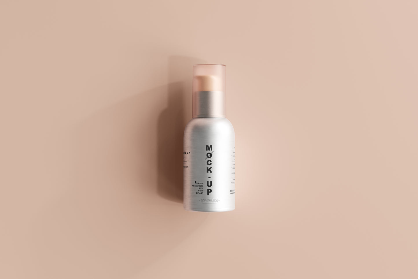 Aluminum Body Cosmetic Spray Bottle Mockup