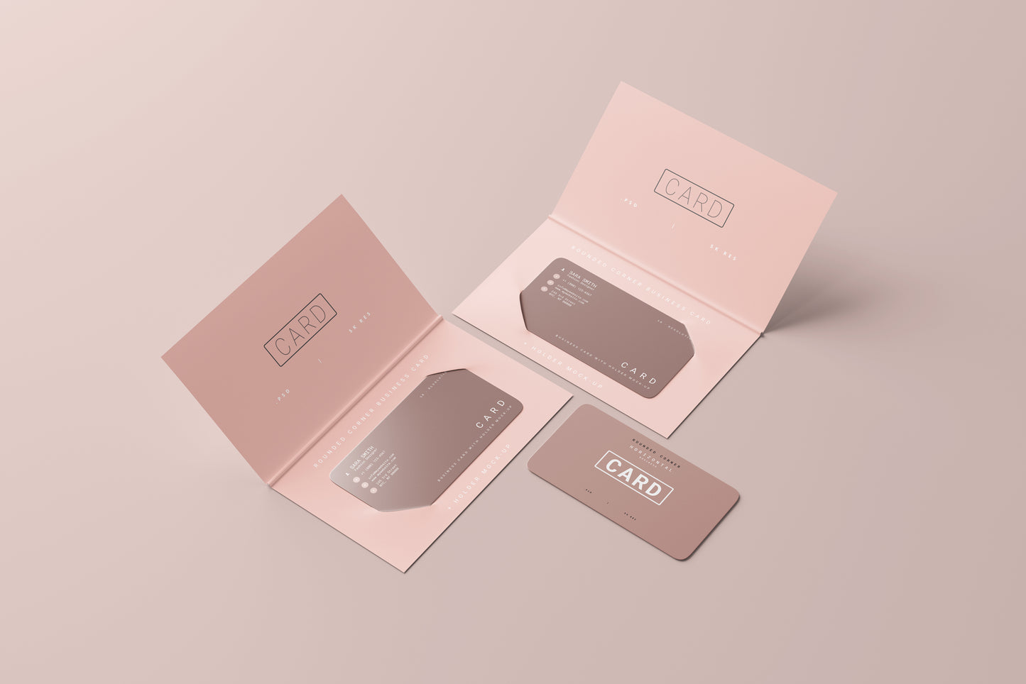 Business Card with Holder Mockup