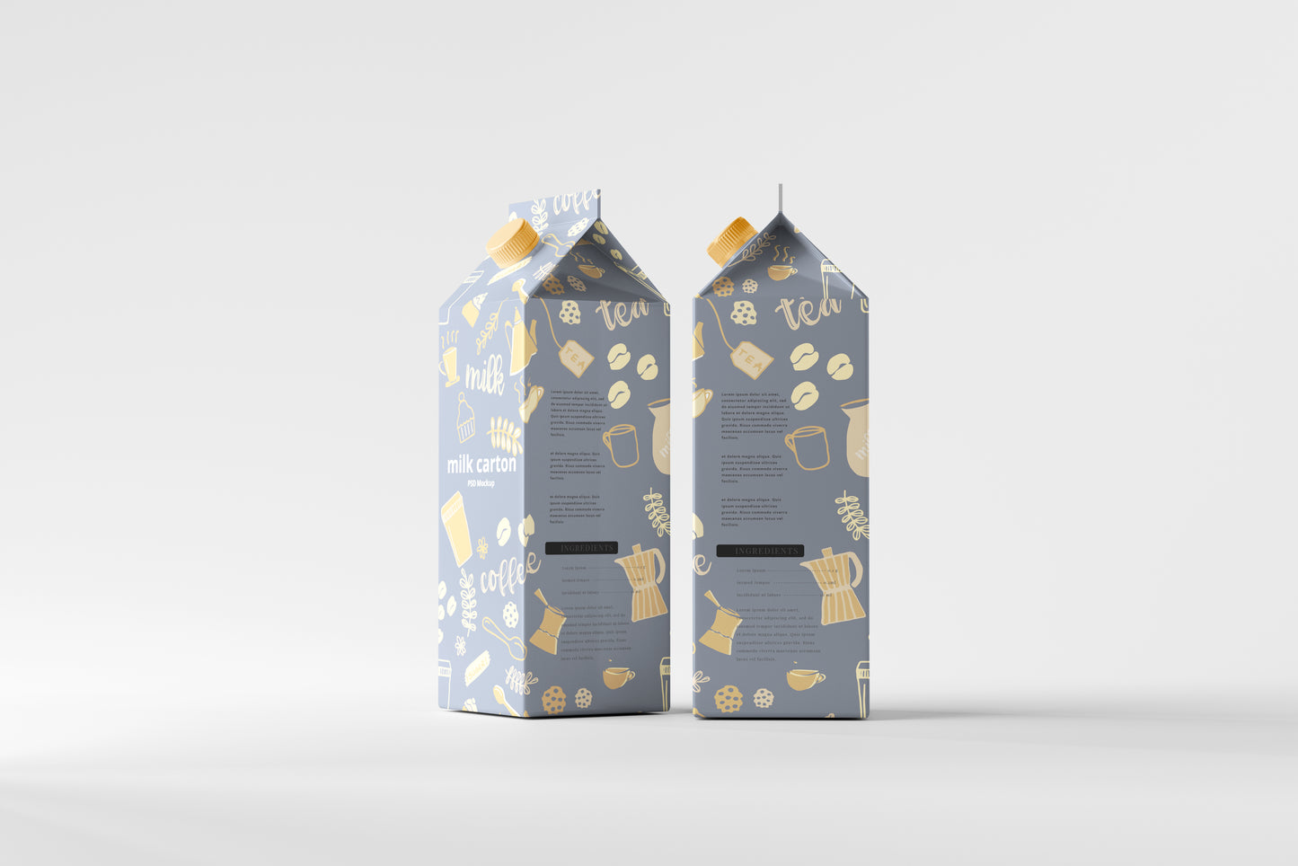 Milk Carton Box Mockup