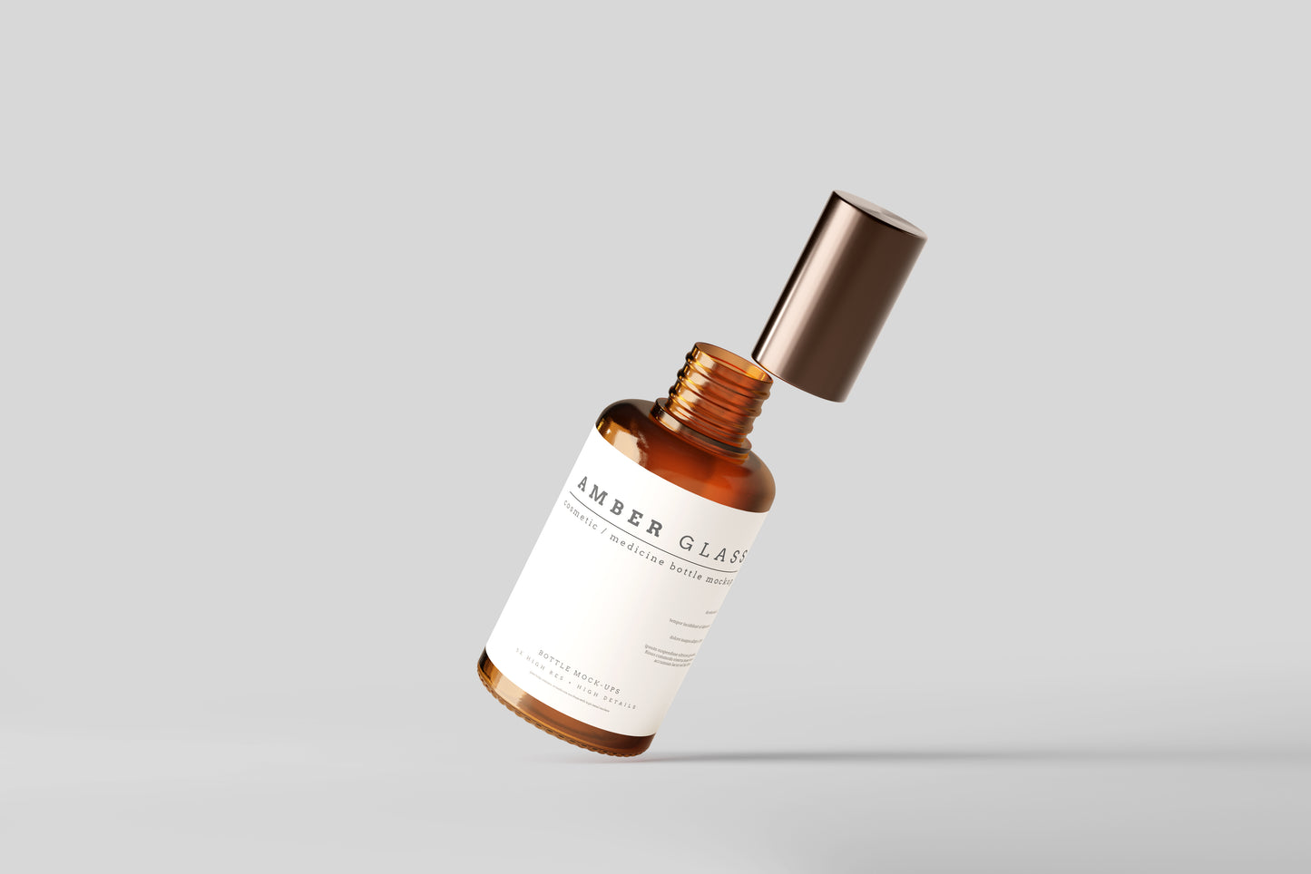 Amber Glass Bottle Mockups