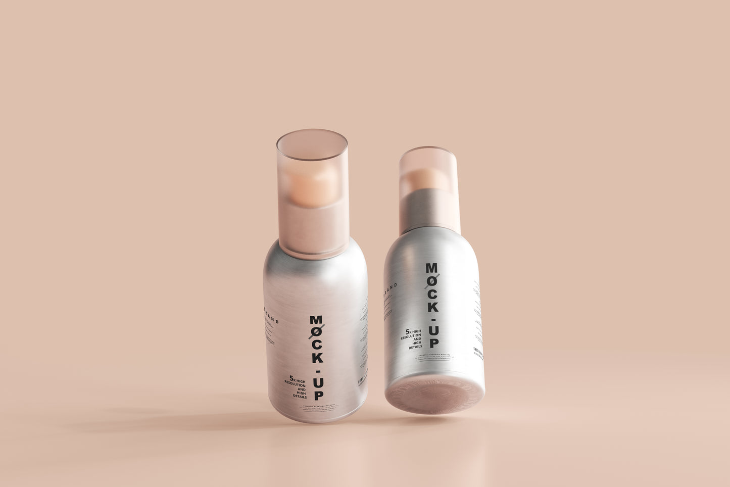 Aluminum Body Cosmetic Spray Bottle Mockup