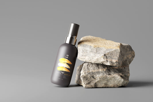 Dark Color Plastic Spray Bottle Mockup