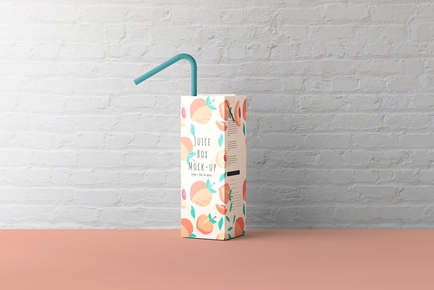 Juice Packet Carton Box Mockup