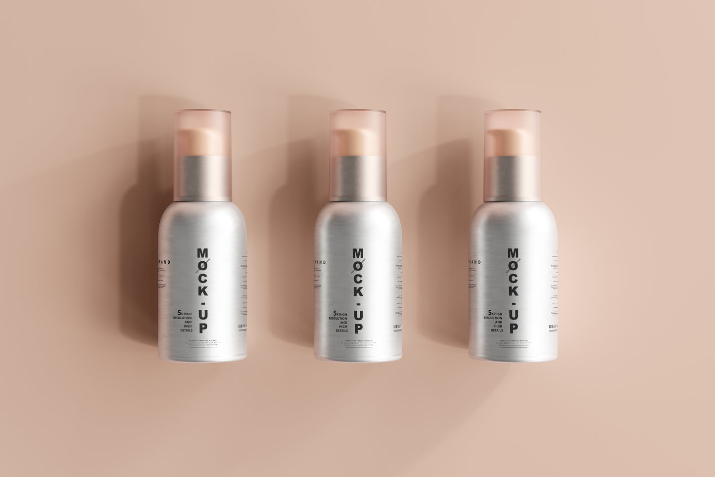 Aluminum Body Cosmetic Spray Bottle Mockup