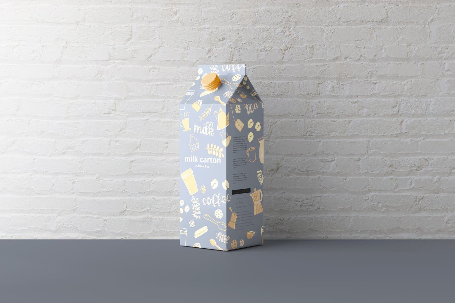 Milk Carton Box Mockup