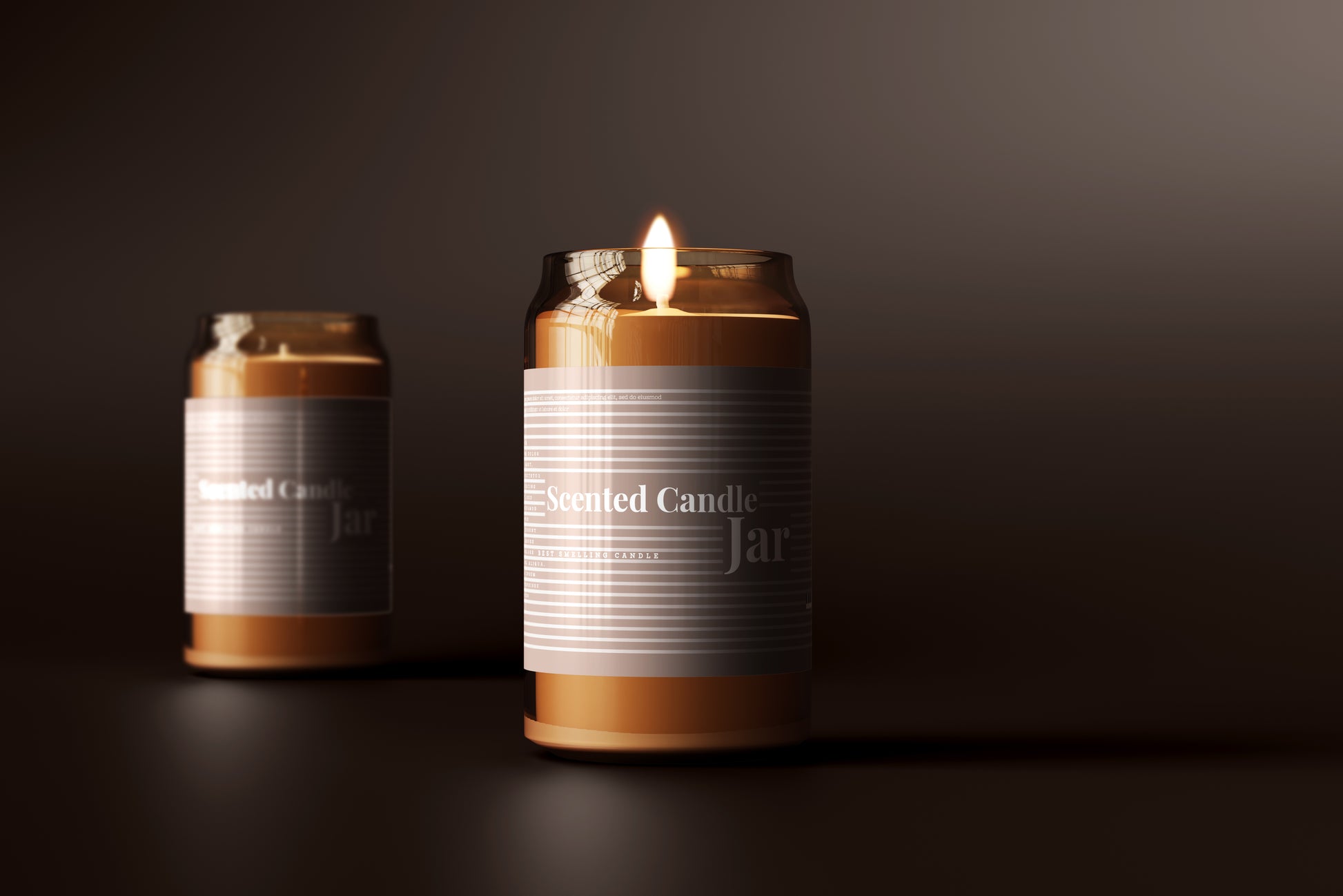 Amber Glass Candle Jars Mockup Graphic by pmvchamara · Creative