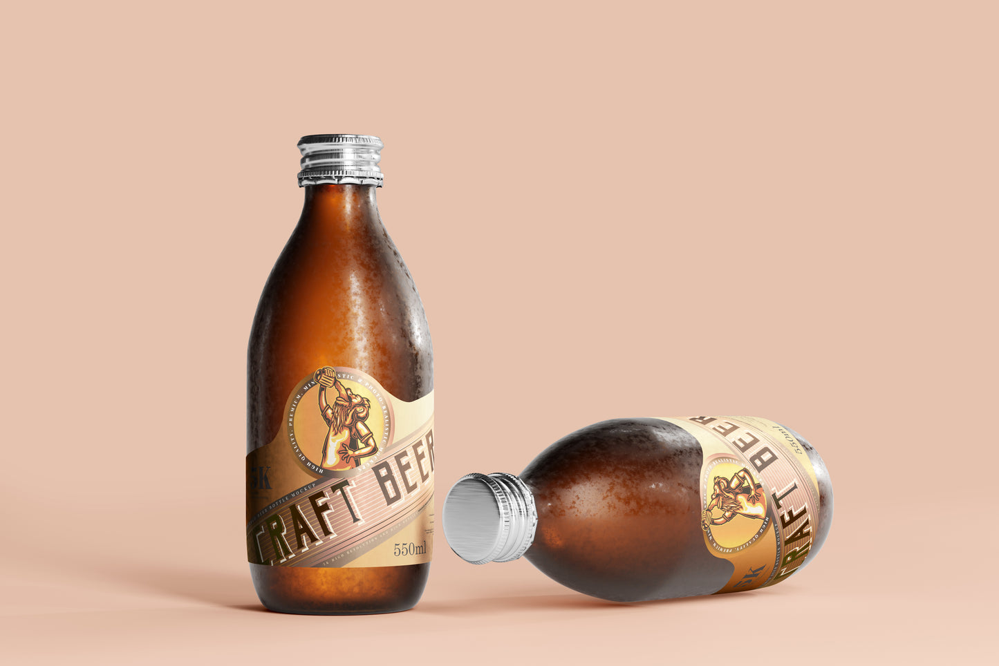 Cold Beer Bottle Mockups