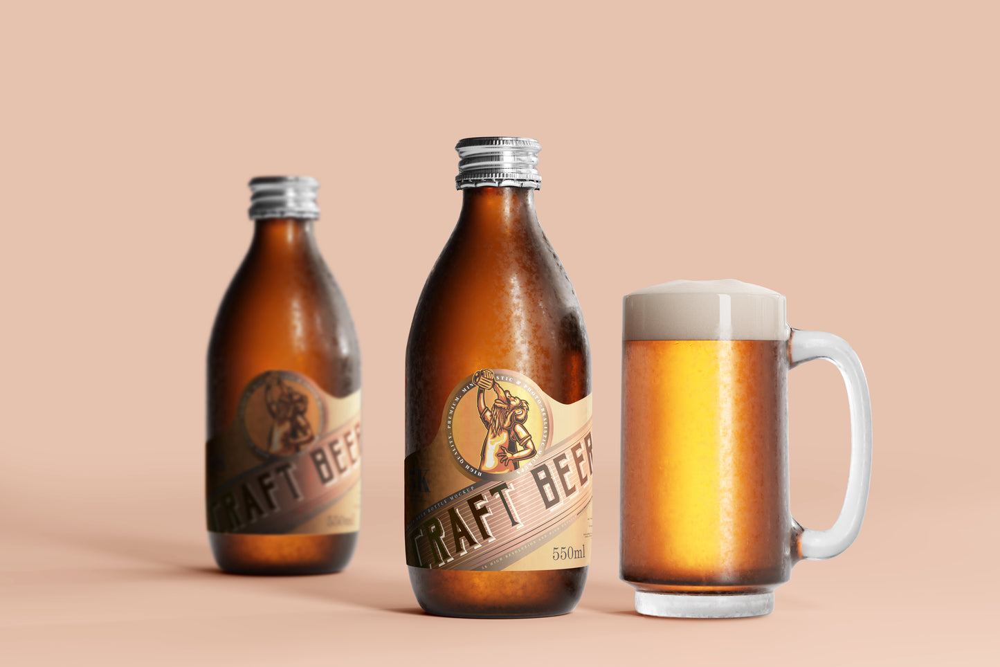 Cold Beer Bottle Mockups