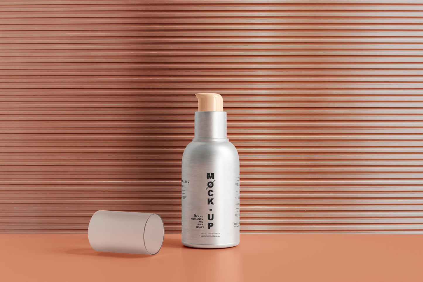 Aluminum Body Cosmetic Spray Bottle Mockup