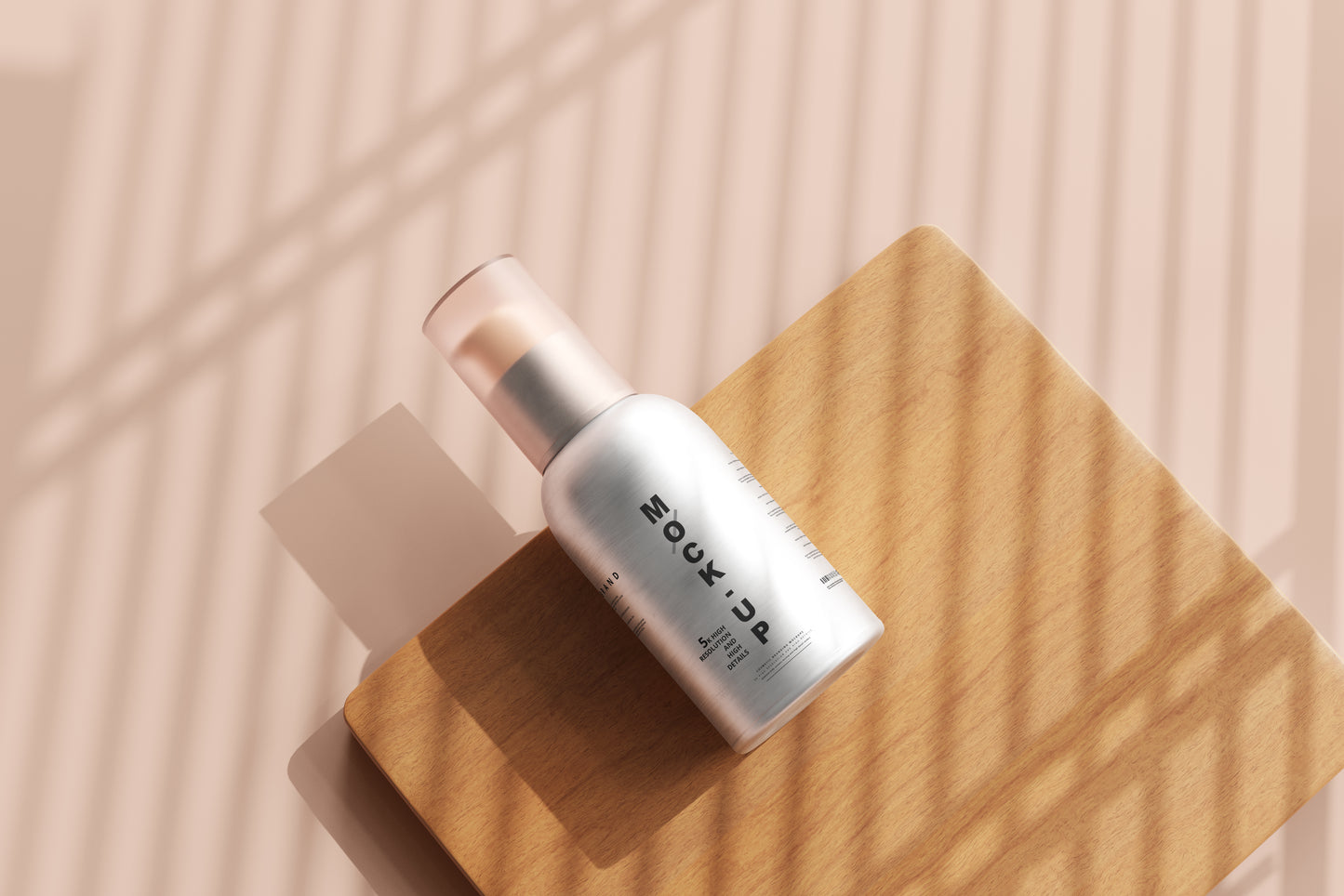 Aluminum Body Cosmetic Spray Bottle Mockup