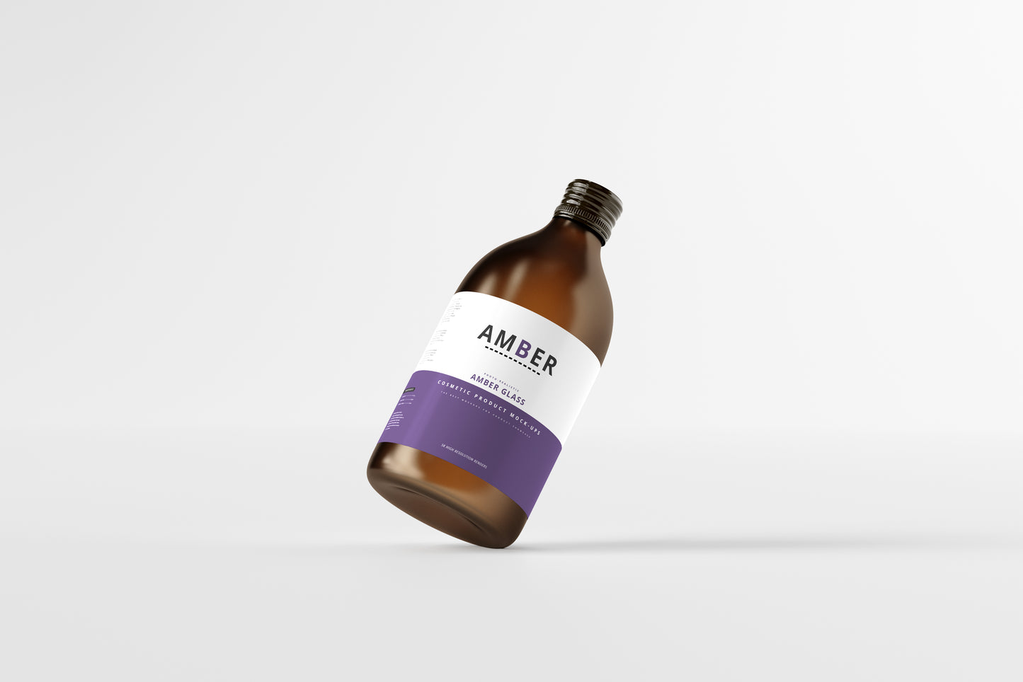 Amber Glass Bottle Mockups