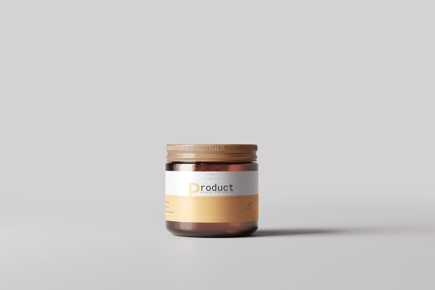 Amber Glass Jar Mockup