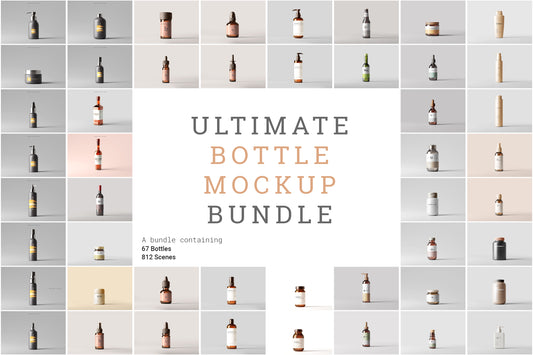 The Ultimate Bottle Mockup Bundle