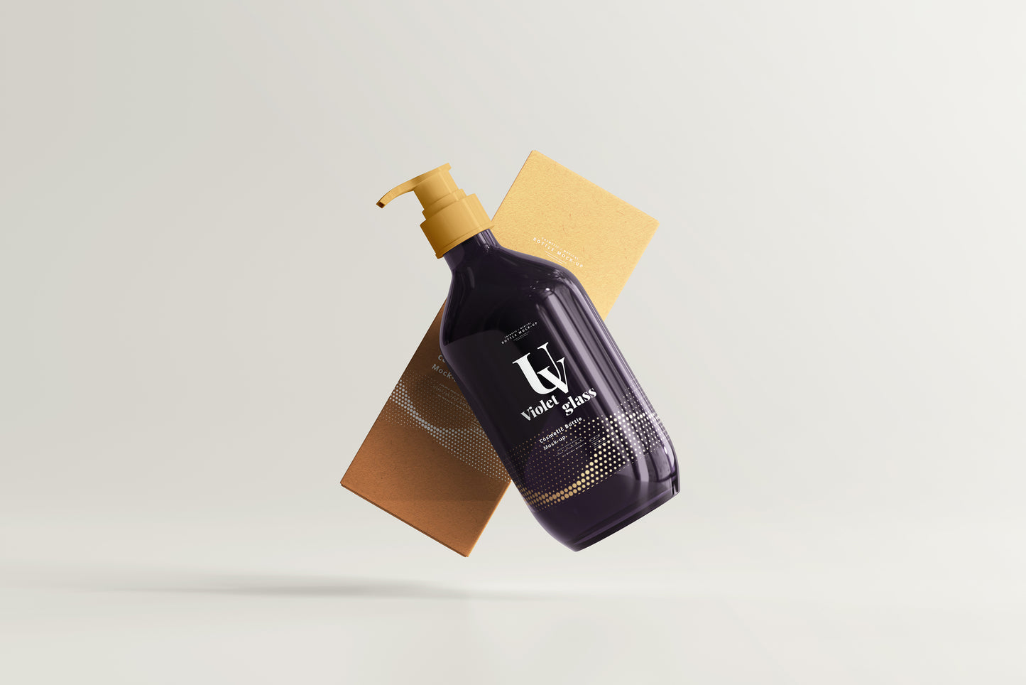 UV Glass Pump Bottle Mockups