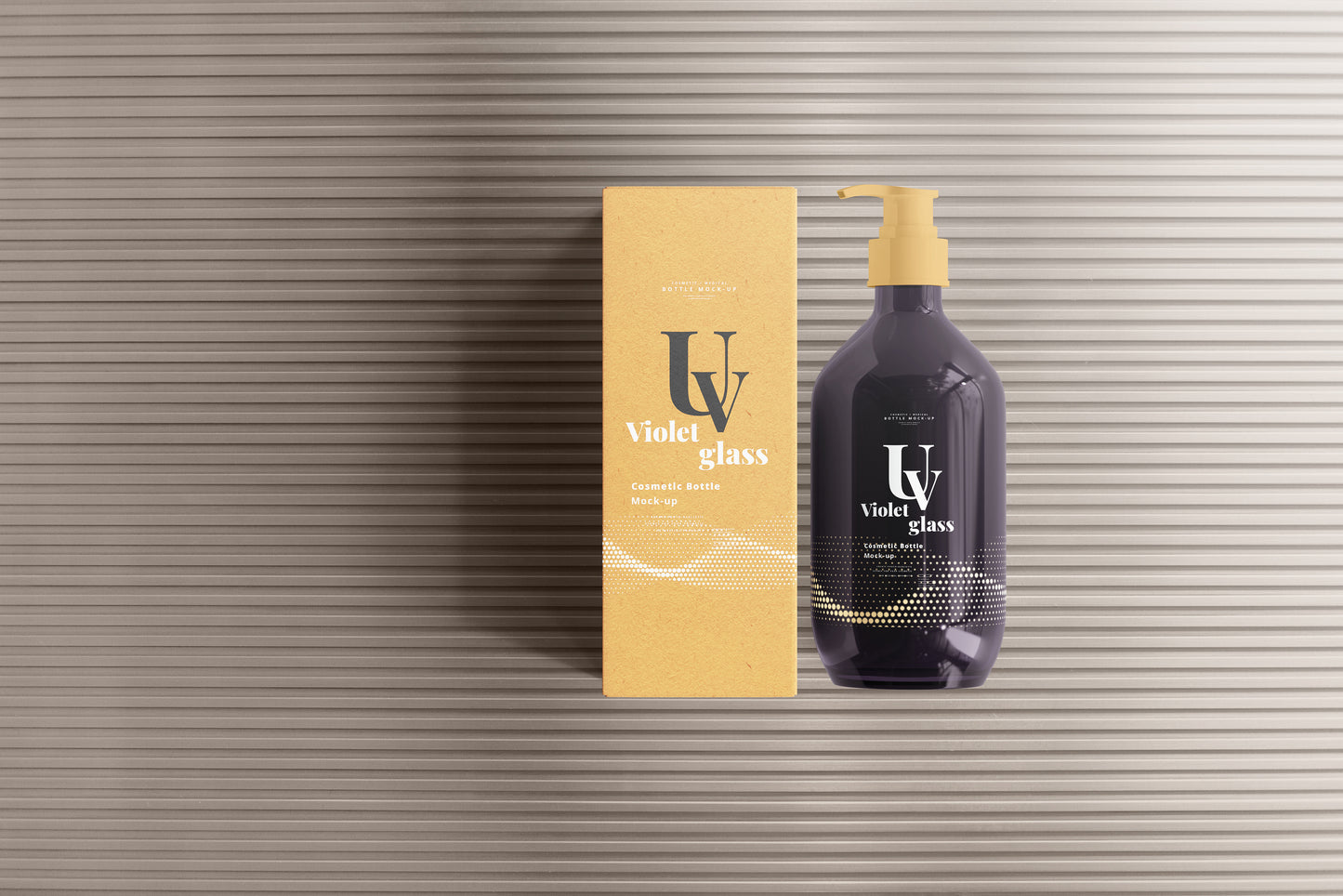 UV Glass Pump Bottle Mockups