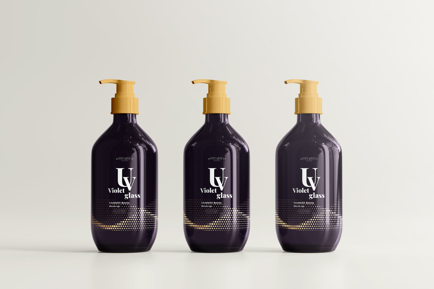 UV Glass Pump Bottle Mockups