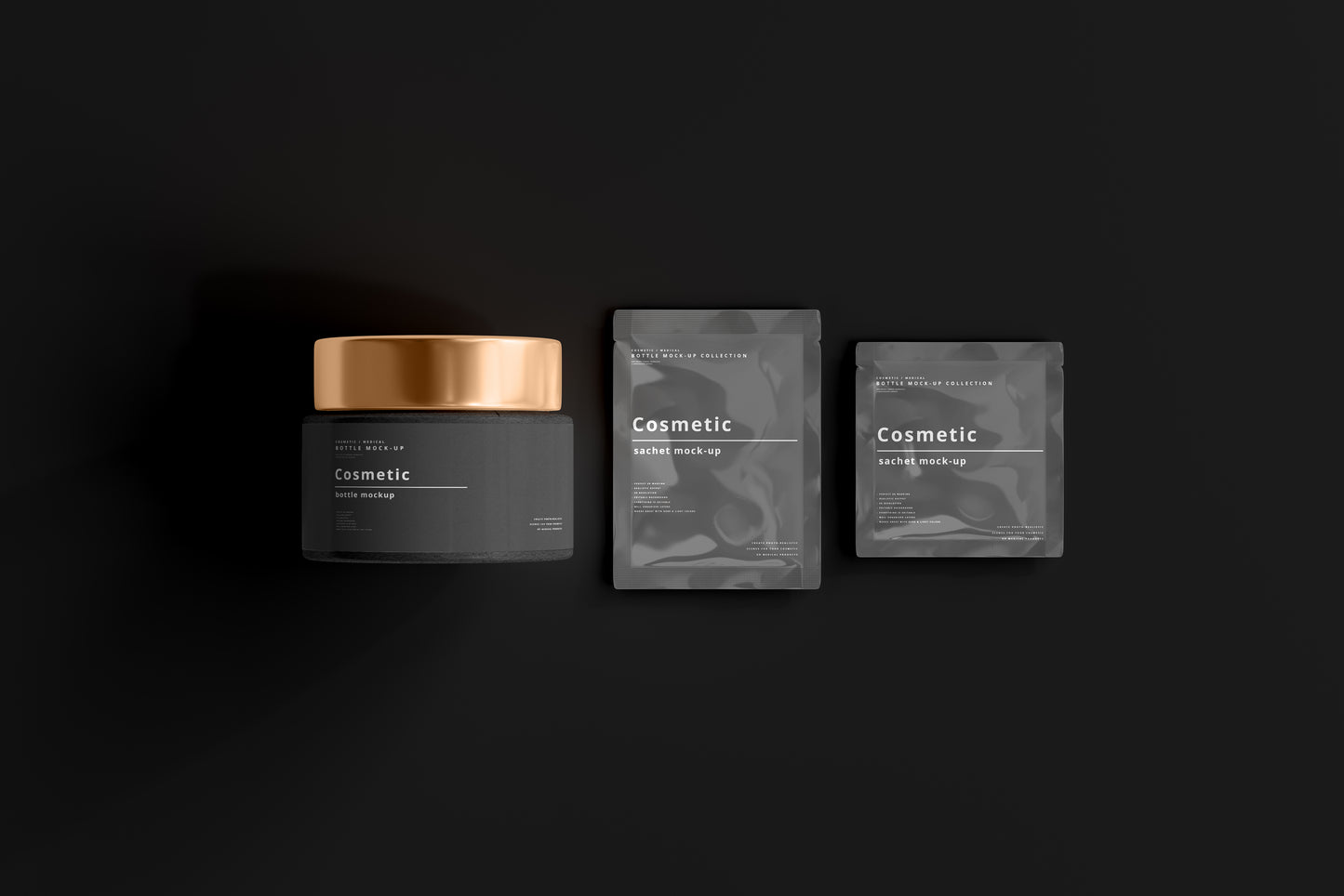 Dark Cosmetic Branding Mockup Bundle